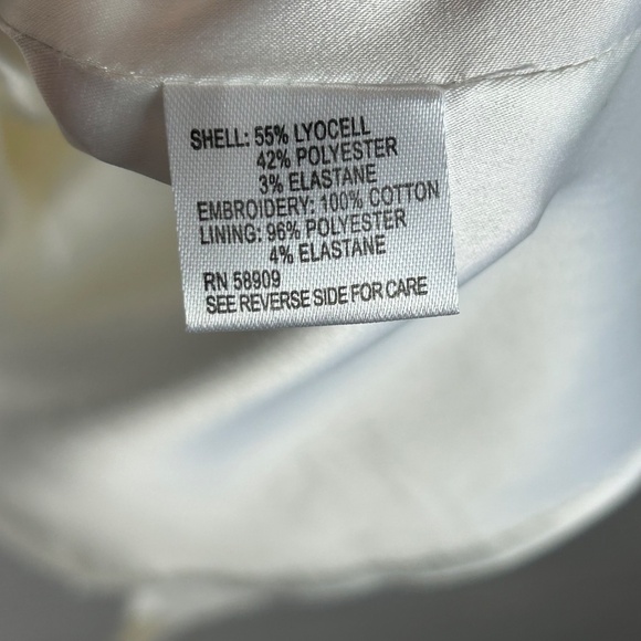 Alex Marie plus size 24W Phoebe shift dress ivory embroidered scalloped tiered - Picture 14 of 15